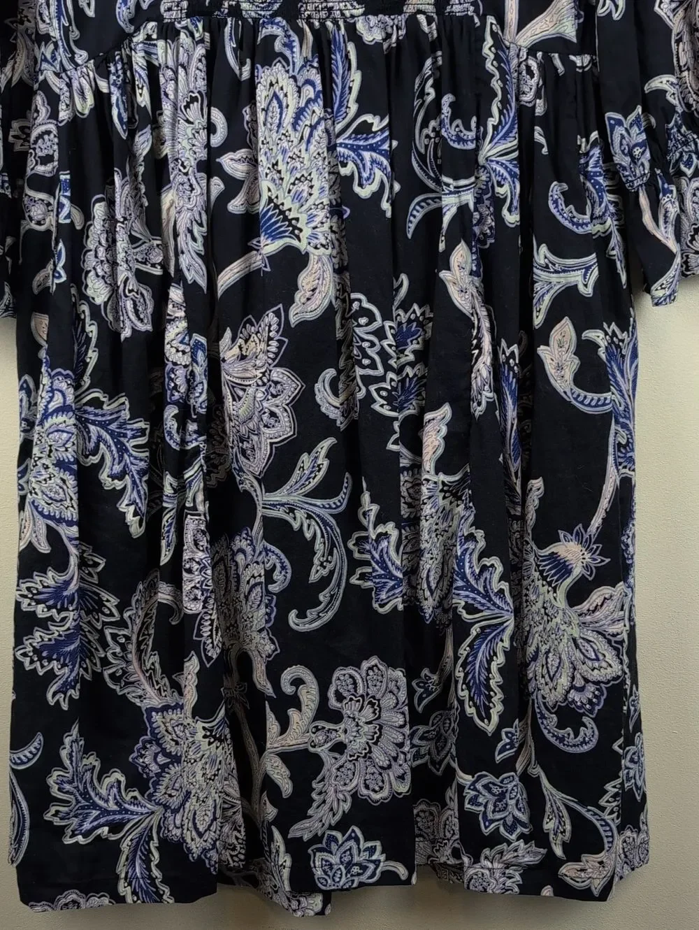 Fat Face Blue Maddox Palace Floral Dress Size 8 Cotton Comfy Easygoing